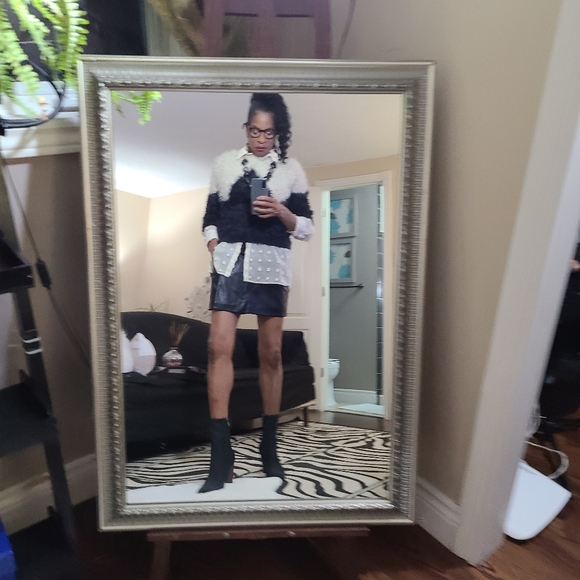 Denim fabric bootie wood heel 3 inches - Picture 3 of 8